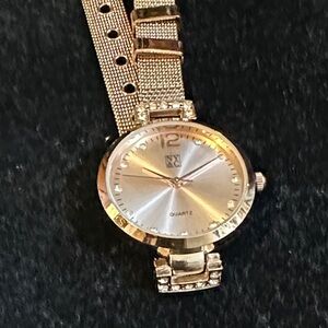 New York & Co rose gold tone Women's Quartz Watch and earrings. New